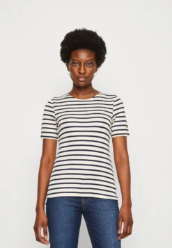 Anna Field T-Shirt Print - Dark Blue/White