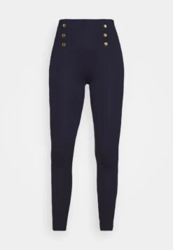 Anna Field Punto Leggings With Button Detail - Legging - Dark Blue -Anna Field 46a980d243e44bd0bc0b317bca04d1ba scaled
