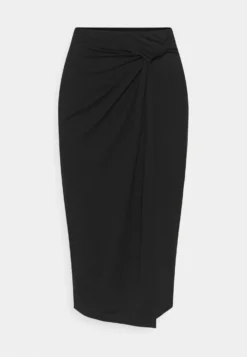 Anna Field Front Knot Midi Skirt - Kokerrok - Black