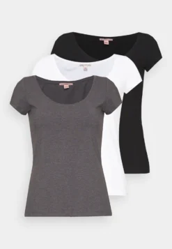 3 Pack - T-Shirt Basic - White/Black/Dark Grey -Anna Field 7a36f99eded3421f819cec9eec327d20 scaled