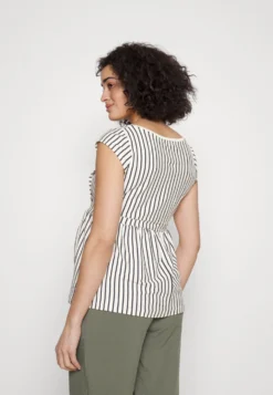 Maternity Baby Doll Nursing Tee- T-Shirt Print -Dark Blue/Off-White -Anna Field 7f2e56dd58724aaf9de2c37302ec334f scaled