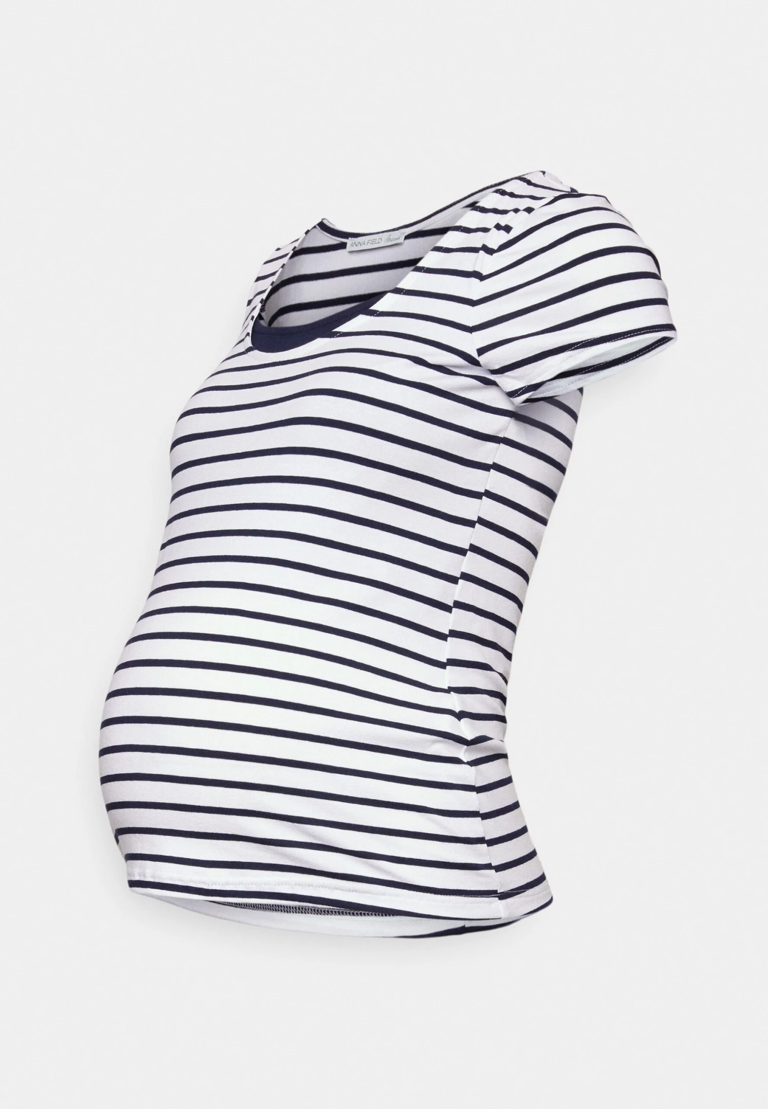 Maternity Double Layer Nursing- T-Shirt Print - Dark Blue/White 4 Maternity Double Layer Nursing- T-Shirt Print - Dark Blue/White - Afbeelding 4