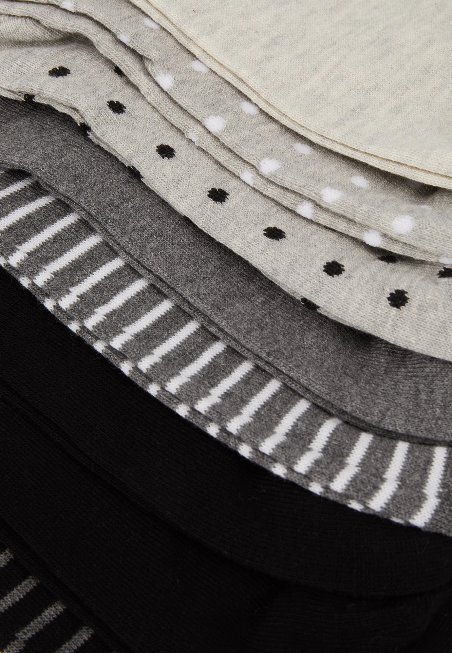 Anna Field 8Pp Spot Stripe- Sokken - Grey 3 Anna Field 8Pp Spot Stripe- Sokken - Grey - Afbeelding 3