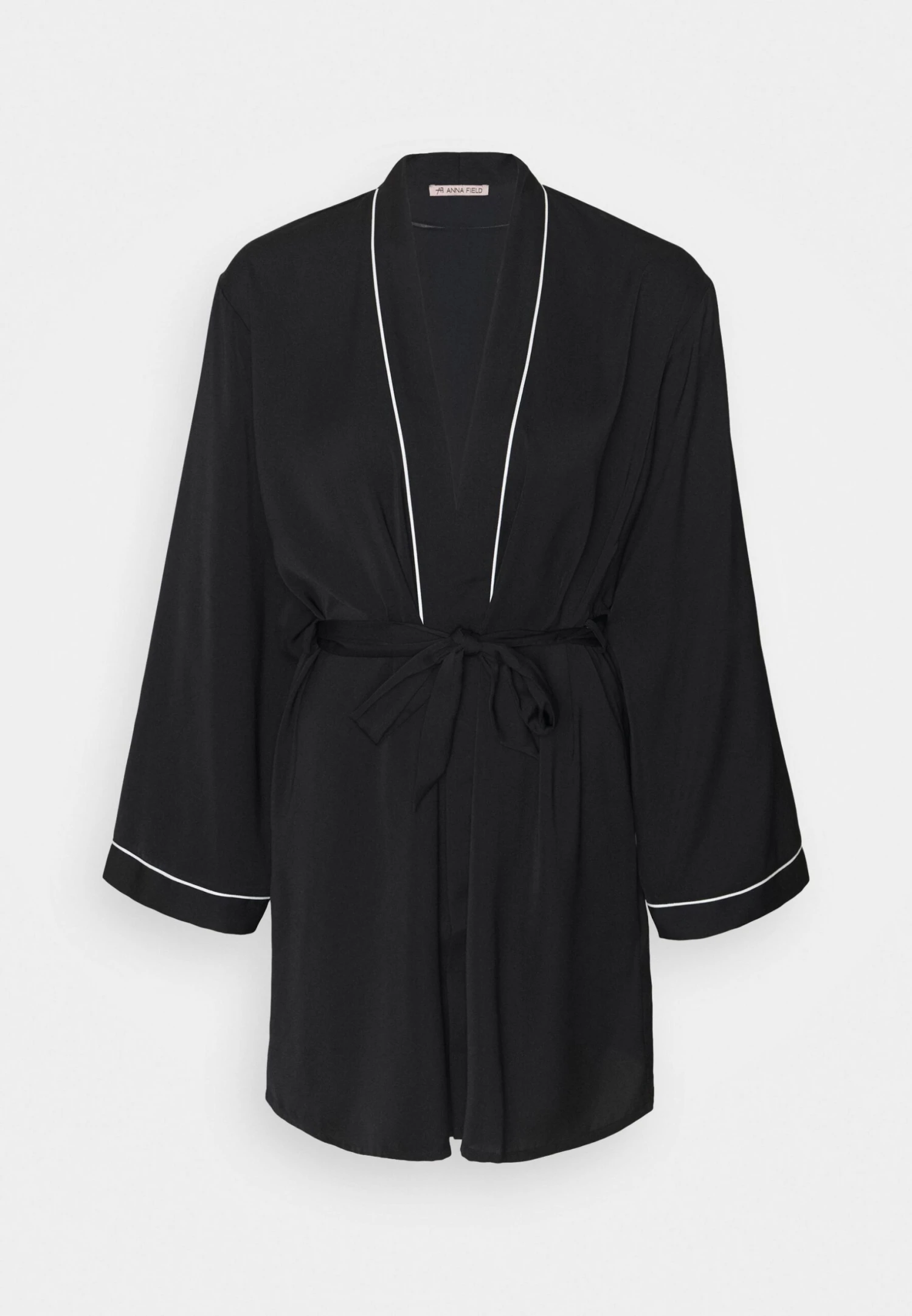 Anna Field Amanda Satin Dressing Gown - Badjas - Black 5 Anna Field Amanda Satin Dressing Gown - Badjas - Black - Afbeelding 5