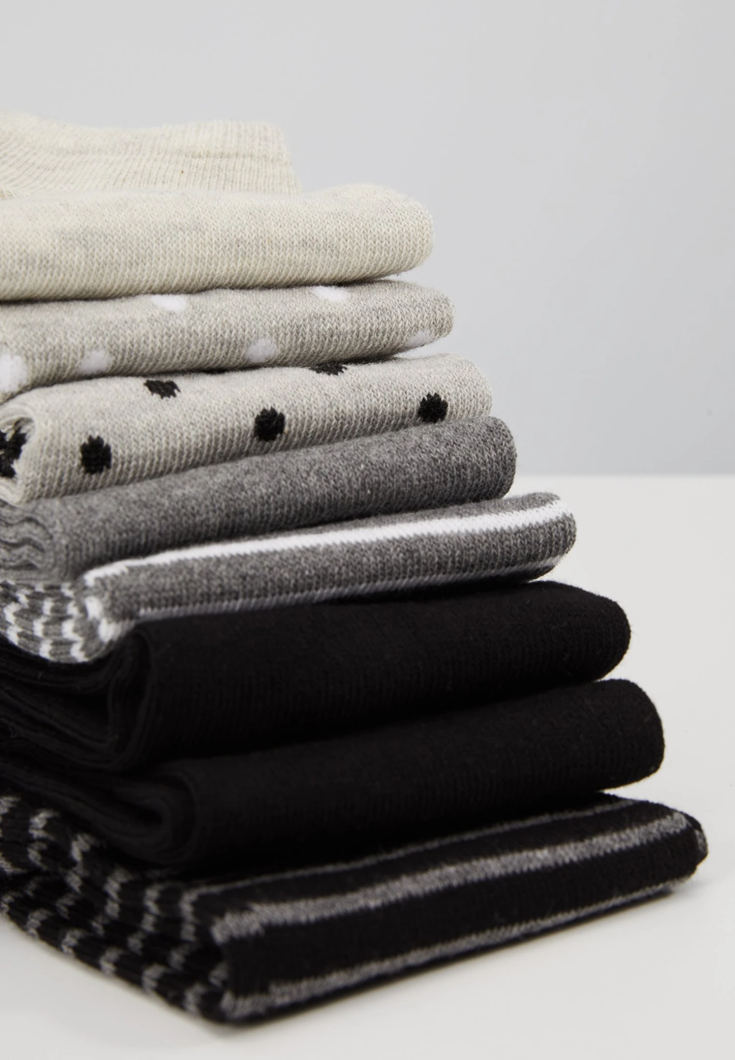 Anna Field 8Pp Spot Stripe- Sokken - Grey 4 Anna Field 8Pp Spot Stripe- Sokken - Grey - Afbeelding 4