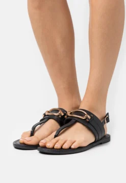 Anna Field Leather- Teensandalen - Black